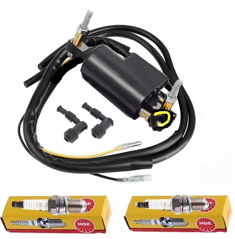 Bobina de ignição + vela de ignição para Kawasaki KZ750-B KZ750B 1976 1977 1978 1979 - Imagem 1 de 4