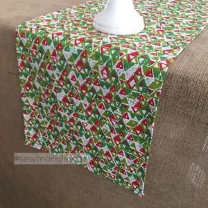 Christmas Table Runner Holiday Home Decor Red Green Table Linens Christmas Decor - Picture 1 of 4