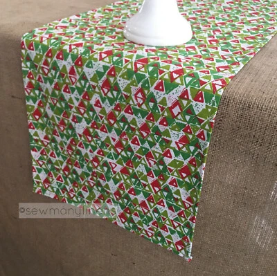 Christmas Table Runner Holiday Home Decor Red Green Table Linens Christmas Decor - Image 1 of 4