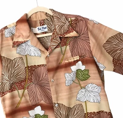 Camisa Hawaiana Floral Kai Nani Años 70 De Colección Retro AOP Aloha Se Ajusta a Hombres Talla M” Foto 1 de 4