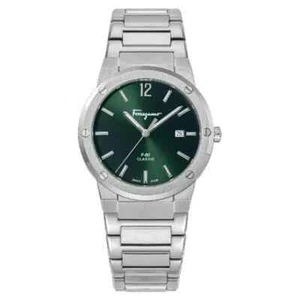 Ferragamo F-80 Herrenuhr SFDT00249 grünes Zifferblatt Quarz Edelstahl 42 mm - Bild 1 von 5