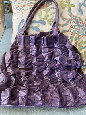 BOLSO DE MANO PÚRPURA ABRO HECHO EN ITALIA HOMBRO/CUERPO CRUZADO Foto 1 de 4