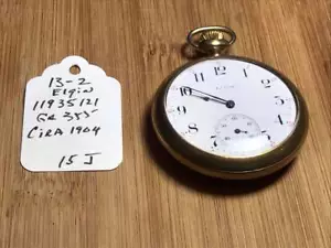Antique Elgin 11935121 Gold Filled 15 Jewel  Pocket Watch - Picture 1 of 9