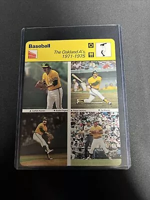 Tarjeta Sportscaster Reggie Jackson Rollie Fingers Hunter 1977 #14-09 Oakland A's Foto 1 de 2