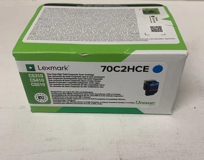Original Lexmark  70C2HCE  / ( 70C2H ) Toner Cyan CS 310 410 510 - Bild 1 von 2