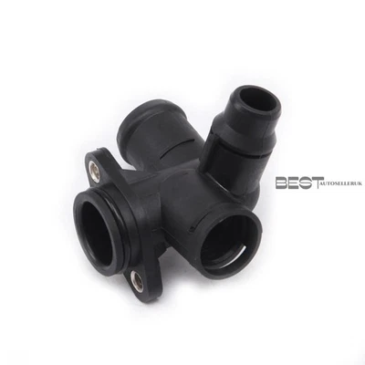Coolant Flange Fit For Audi A4 B7 A6 C6 2005-2011 2.0TFSI 06D121132 Black STD - Image 1 of 4