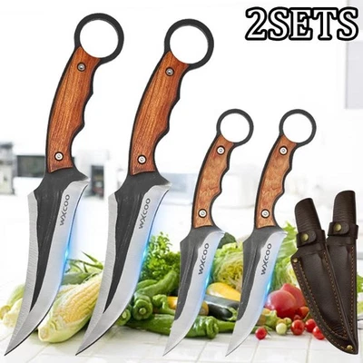 Conjunto de 2 facas de desossa de peixe de aço inoxidável forjado profissional com tampa - Imagem 1 de 4