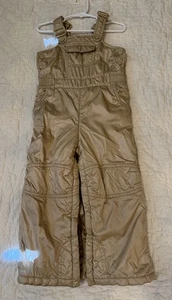 Gap Baby Mädchen Kleinkind Schneehose Lätzchen Jahr drei 3T weich gold verstellbar - Bild 1 von 7