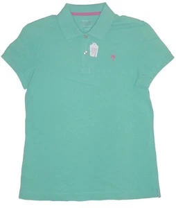 LILLY PULITZER Womens Turquoise RESORT FIT POLO SHIRT Pima Cotton Mint! XS - Picture 1 of 2
