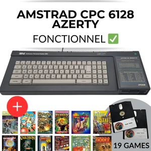 AMSTRAD CPC 6128 ★ CLAVIER AZERTY ★ DISK ★ 128k ★ COURROIE NEUVE ★ TEST 100% OK - Imagen 1 de 14
