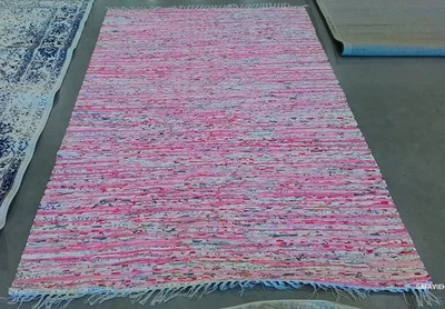 L PINK / MULTI 5'-0" x 7'-0" Back Stain Rug, Reduced Price 1172784867 RAR125E-57 - Image 1 of 4