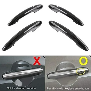 Per MINI Per Cooper F55 F60 ABS Nero Lucido Copri Maniglia Porta 4 Pezzi - Picture 1 of 8