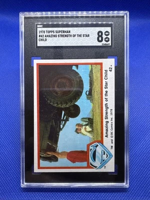 1978 TOPPS SUPERMAN #42 AMAZING STRENGTH OF THE STAR CHILD  SGC 8 NM/MT - Image 1 of 3
