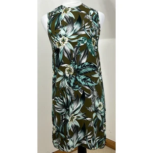 Vestido Dorothy Perkins Cambio Verde Marrón Talla 8 Floral Verano Cottagecore Vacaciones - Imagen 1 de 14