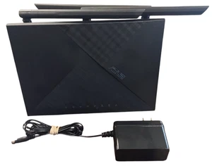 ASUS AC1750 Dual Band RT-AC65 Smart WiFi Router w/ Adapter & Ethernet Working - Picture 1 of 4