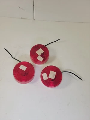 Lentes marcadoras Bargman 50 rojas vintage SAE PC 68 NUEVAS stock antiguo conjunto de 3 NOS Foto 1 de 4