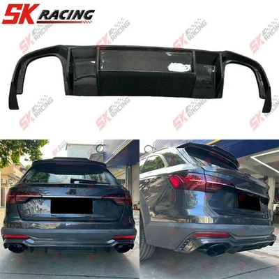 Kits de lábios difusor traseiro forjado/fibra de carbono adequados para Audi A4 allroad 20-25 - Imagem 1 de 4