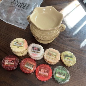 Yankee Candle Calentador Eléctrico de Tarts® Cera Popurrí Derrete Cerámica Oro + 12 - Imagen 1 de 13