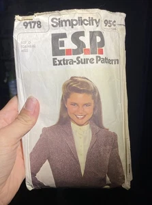 Simplicity 9178 Jacket Pattern Uncut Size O 12&14&16 E.S.P. Blazer 1980s - Picture 1 of 14