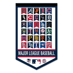 Baseball League All Teams Pennant Banner - Picture 1 of 4