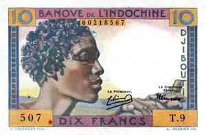 Djibouti 10 Francs 1946 Pick# 19 UNC - Picture 1 of 3