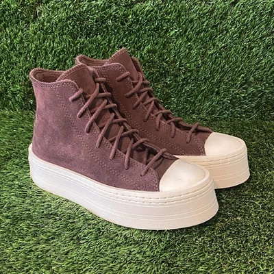 Converse CTAS Hi Modern Lift Suede Womens Platform Sneakers A06783C Brown Sz 5.5 - Image 1 of 4