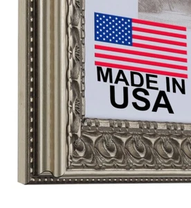 1-3/8" A. Silver Picture Frame 11x14 12x18 16x20 24x36 30x40 36x36+  3210-A-0206 - Picture 1 of 10