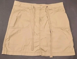 White Stag Skort Brown With Button And Drawstring Women's Size 8 - Picture 1 of 5