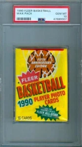 1990-91 Fleer BASKETBALL CARD Original Unopened Wax Pack PSA 10 - Picture 1 of 2