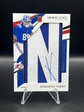 2021 Immaculate Nameplate Nobility - KADARIUS TONEY - RPA 3/5 On-Patch Auto SSP