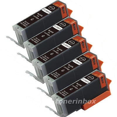 5 x Black Ink Cartridge For Canon PGI-5 PGI5 PIXMA iP5200R iP5300 MP500 MP530 - Image 1 of 2