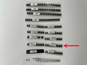10pcs SF14 ES1D SMA SUPER FAST Recovery Diode 200V 1A DO-214AC US - Picture 1 of 4