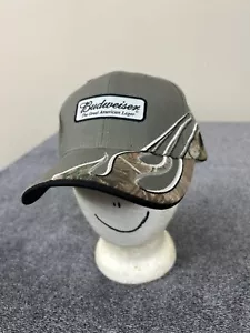 Budweiser Baseball Cap Official Product Camouflage Flames Dad Hat Strap Back EUC - Picture 1 of 15