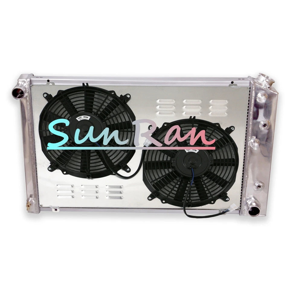 Radiador de 3 filas + ventilador de cubierta compatible con Buick Wildcat 1966-1969 / 1968-1972 Skylark 26" W 162 Foto 1 de 4