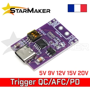 Module trigger charge rapide leurre QC / AFC / PD - 5V 9V 12V 15V 20V - USB-C - Imagen 1 de 2