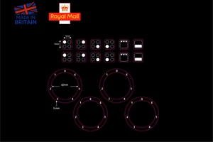 4 RING HOB ELECTRIC COOKER STICKERS 0-6 HOB STOVE TOP ZERO AT TOP ANTICLOCKWISE - Picture 1 of 5