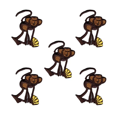 Mono con plátanos (paquete de 5) hierro en parche Foto 1 de 4