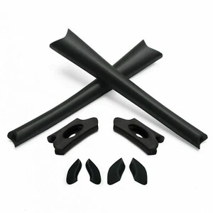 Black Ear Socks & Nose Pieces Replacement Rubber Kits for-Oakley Flak Jacket XLJ - Picture 1 of 4