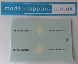 Matchbox 46B Guy Van Beales Bealesons Reproduction Waterslide Transfers Set - Picture 1 of 1