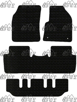 Se adapta a los tapetes de coche de goma negro a medida peugeot 5008 (7 asientos) 2017 y en adelante Foto 1 de 4