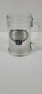 New York Giants Heavy Glass Beer Mug CHRIS Logo NFL - Picture 1 of 3