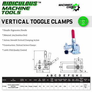 100LB Carbon Steel U-Bar Flange Base Vertical Clamp: Heavy-Duty Hardware - Picture 1 of 7