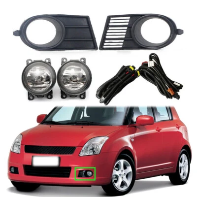 1 juego de cables antiniebla delanteros arnés halógeno cubierta antiniebla para Suzuki Swift 2005-10 Foto 1 de 4