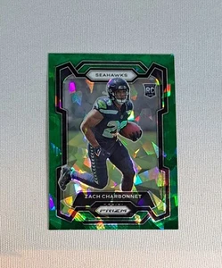 2023 Panini Prizm - Rookies Green Ice Prizm SSP #392 Zach Charbonnet (RC) - Picture 1 of 1