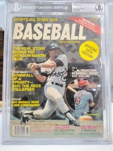 Reggie Jackson Autograph 1978 Baseball Magazine Beckett BAS - Picture 1 of 5