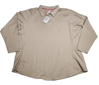 Wic de humedad Lapco FR PyroSafe Series para mujer 4XL caqui cómodo tejido manga larga Foto 1 de 4