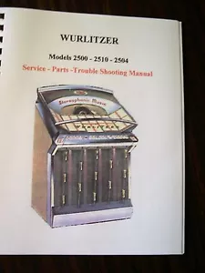 Wurlitzer 2500 - 2510 - 2504 manuale jukebox - Foto 1 di 3