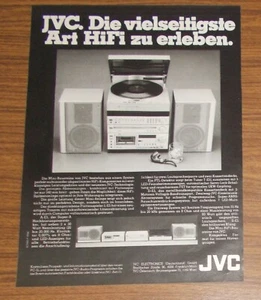 Seltene Werbung vintage JVC Mini HiFi Bausteine A-E5 Verstärker T-E5L Tuner 1981 - Bild 1 von 1