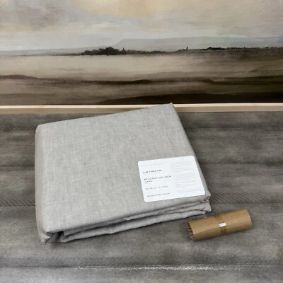 Cortina de lino belga Pottery Barn 50”x108” forrada de bambú nueva sin etiquetas Foto 1 de 4