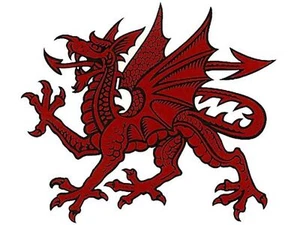 Red Welsh Dragon Overglaze Waterslide Ceramic Decals - Picture 1 of 6